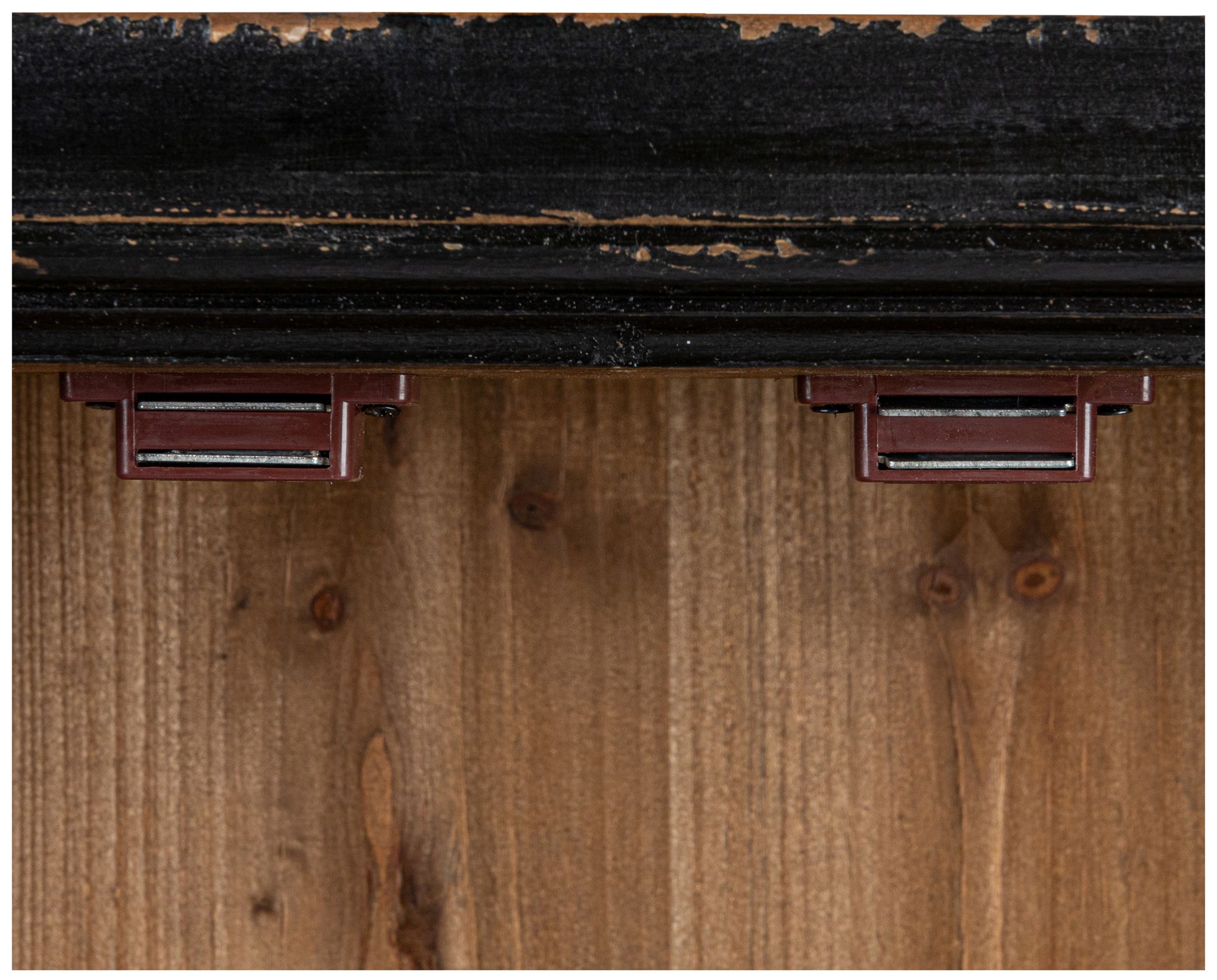 Image 4 Wood and Glass Display Cabinet, Natural and Black more views