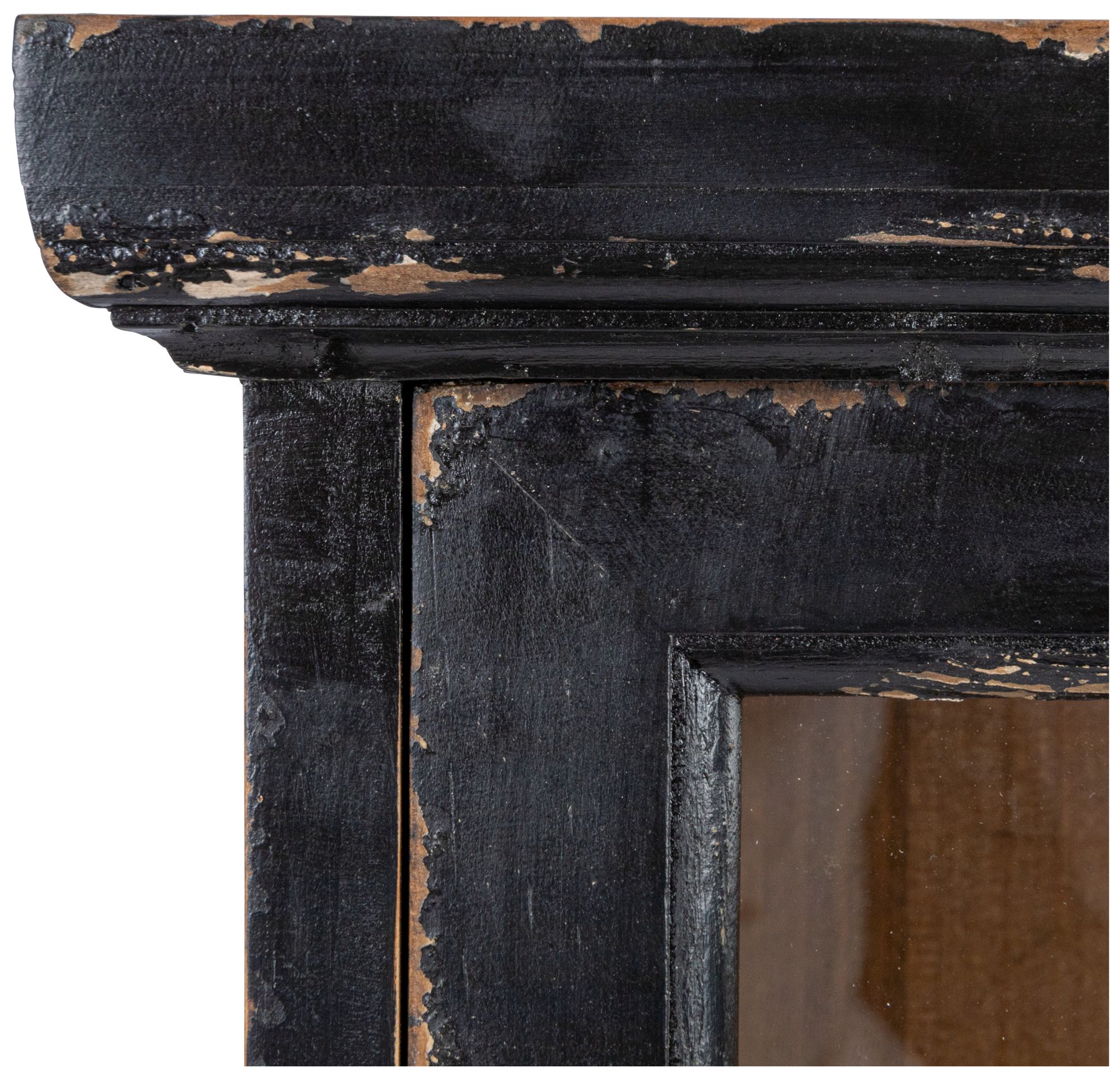 Image 6 Wood and Glass Display Cabinet, Natural and Black more views