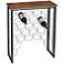 Wood and Metal Collection Wine Rack Console Table