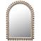 Wood Ball Framed Arched Wall Mirror, Natural