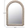 2_Wood Ball Framed Arched Wall Mirror, Natural more views