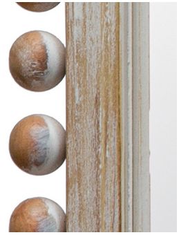 Image 3 Wood Ball Framed Arched Wall Mirror, Natural more views