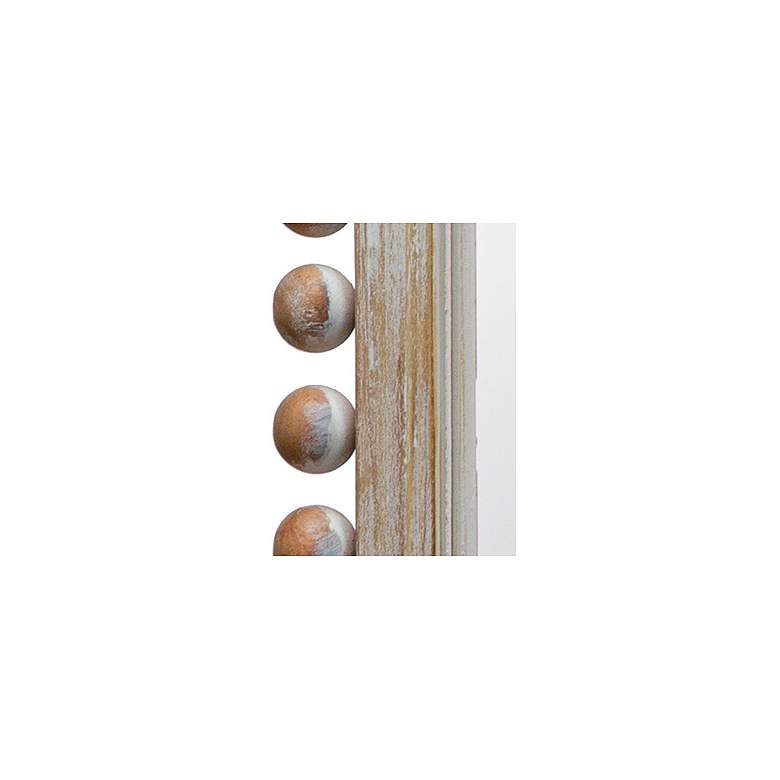 Image 3 Wood Ball Framed Arched Wall Mirror, Natural more views