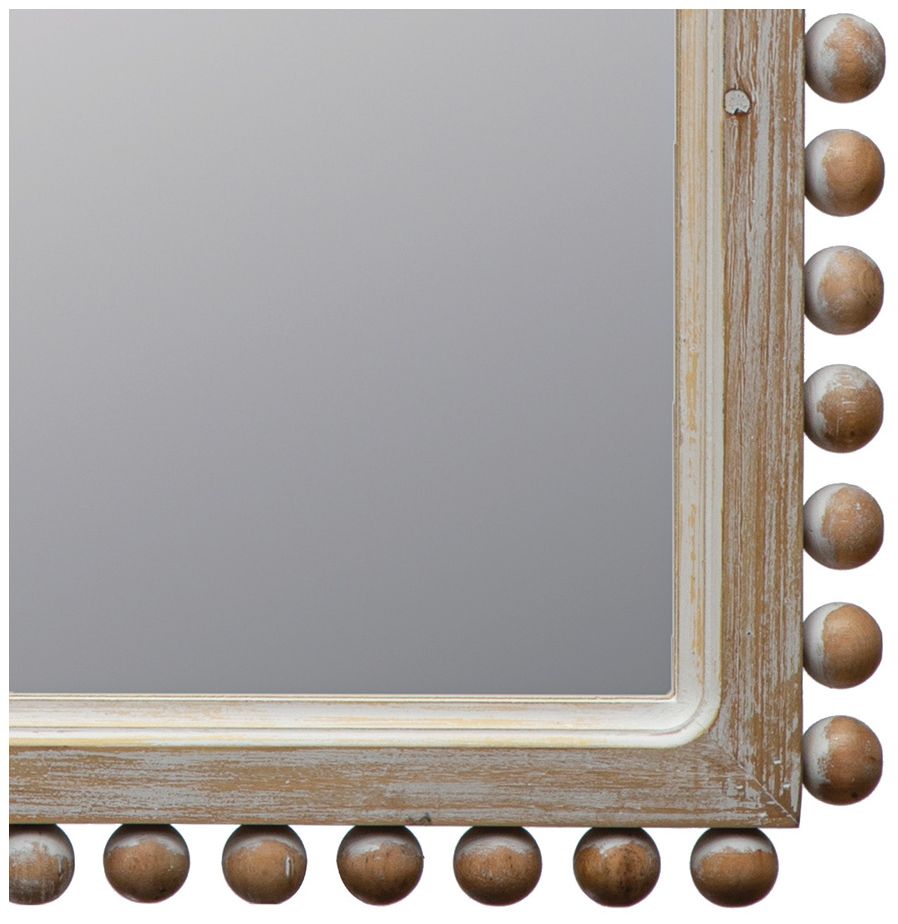 Image 4 Wood Ball Framed Arched Wall Mirror, Natural more views