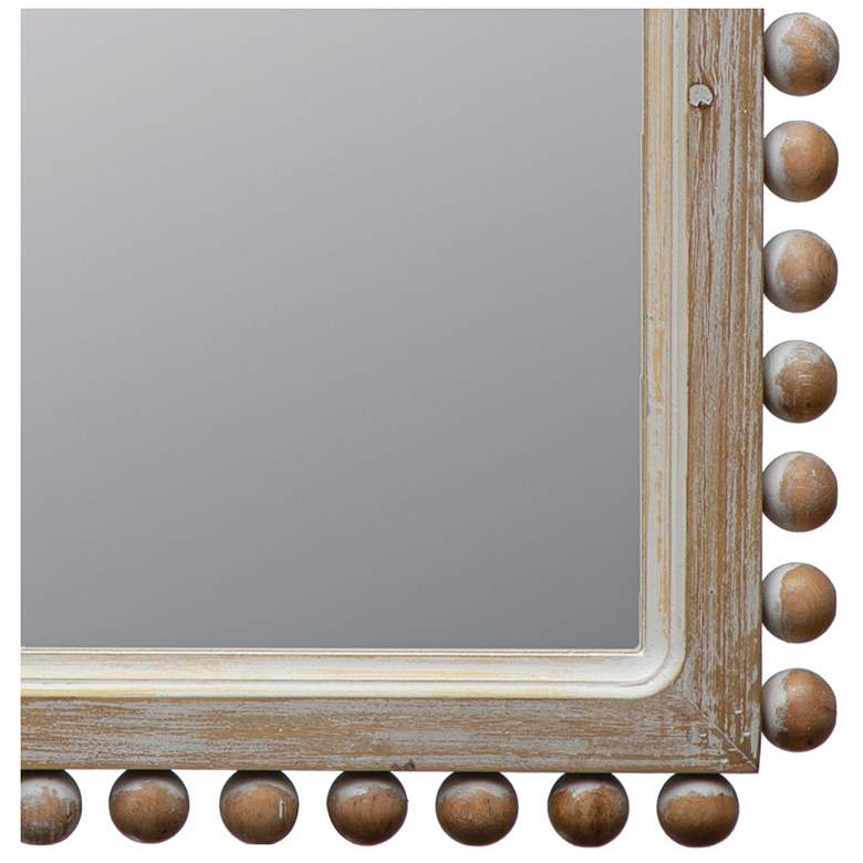 Image 4 Wood Ball Framed Arched Wall Mirror, Natural more views