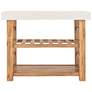 6_Wood Console Table with Marble, Walnut Finish more views