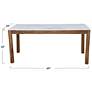 3_Wood Farm Table with Marble Top, Natural and White more views