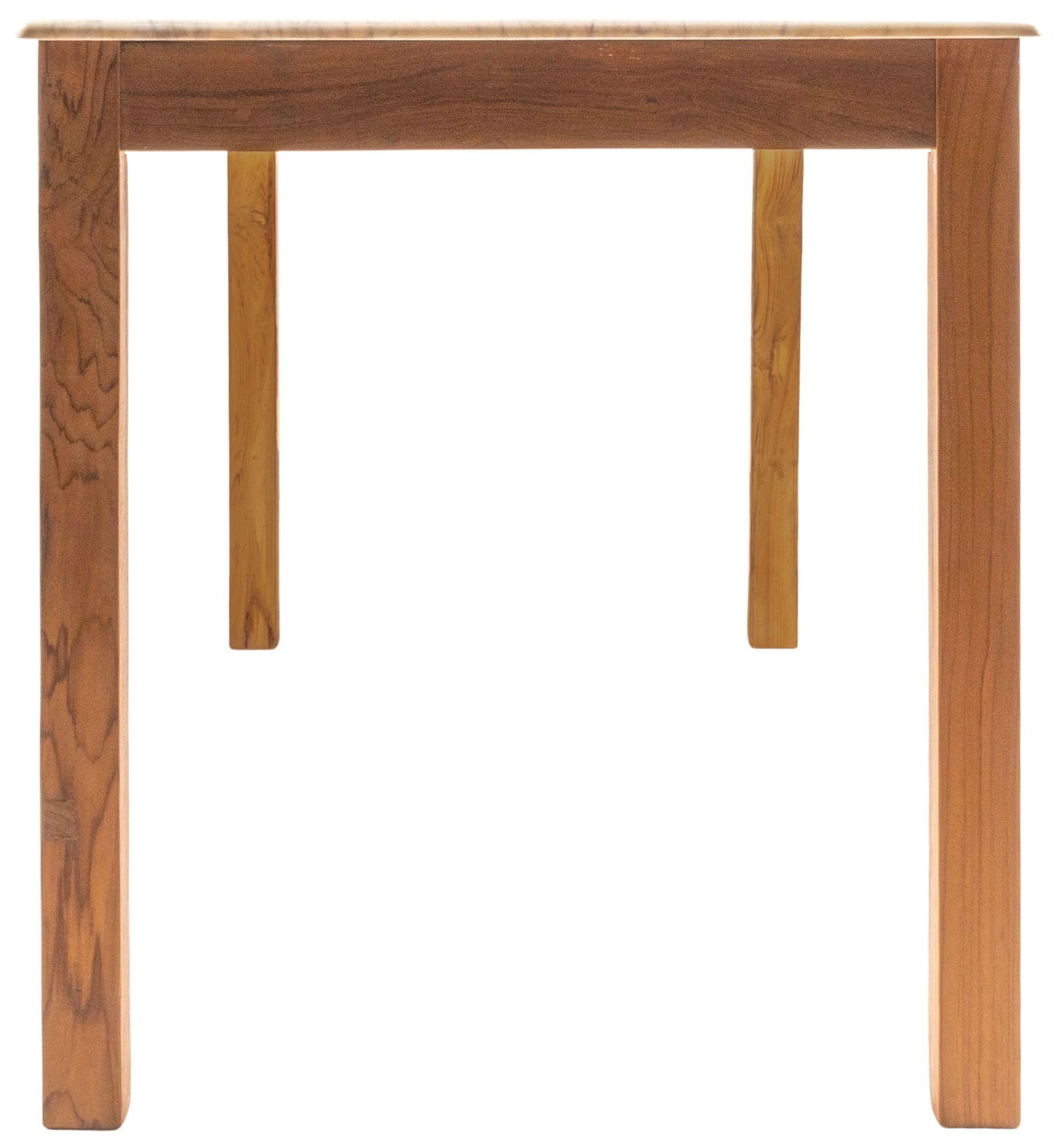 Image 5 Wood Farm Table with Marble Top, Natural and White more views