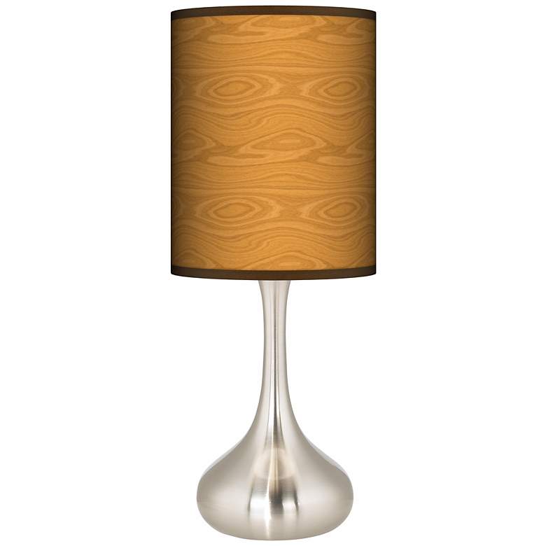 Image 1 Wood Grain Giclee Droplet Table Lamp