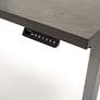 Wood Grain Gray 47" Wide Adjustable Electric Lift Desk in scene