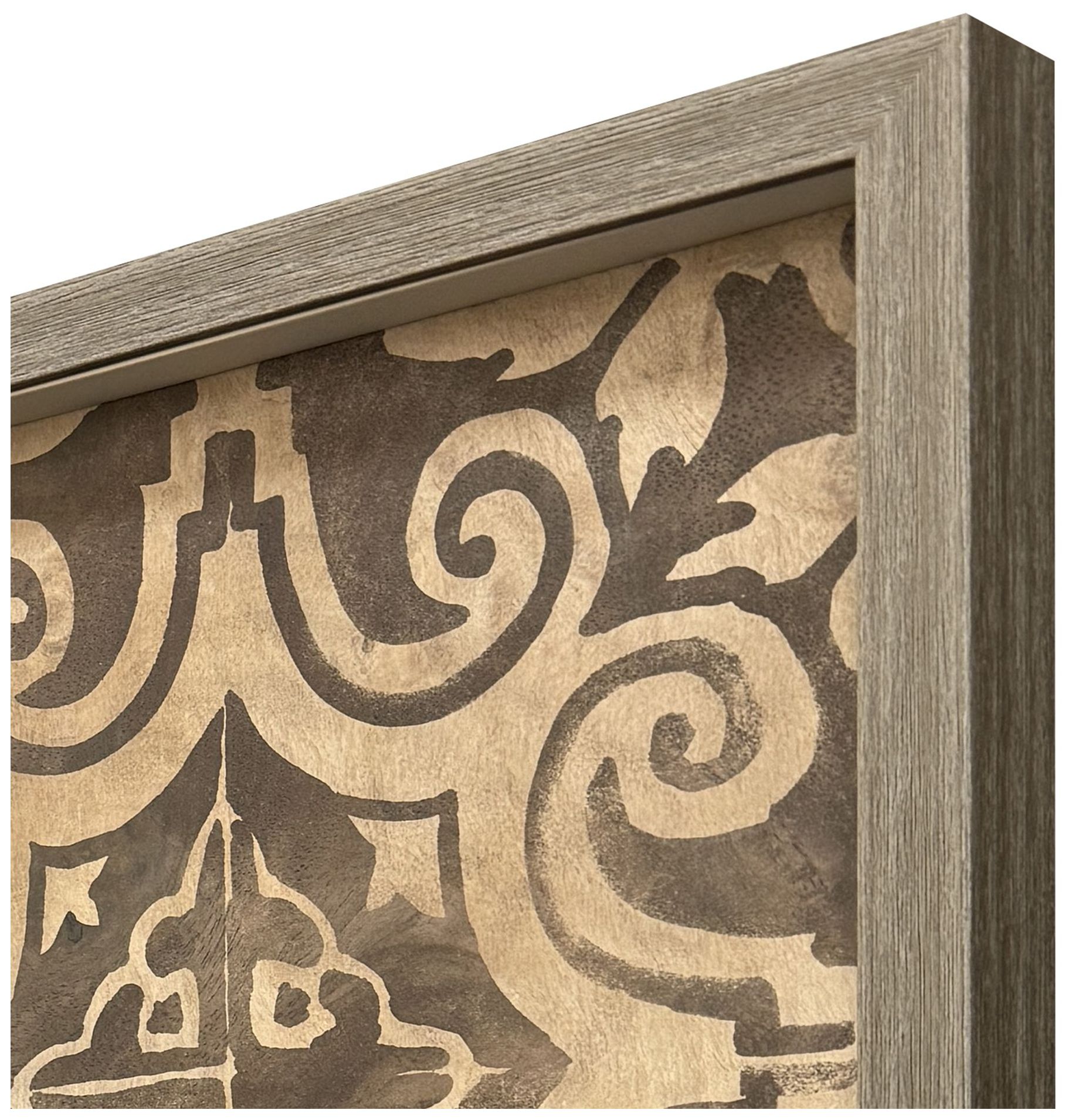 Image 3 Wood Inlay I 18"W x 18"H Framed Art Set of 3 more views