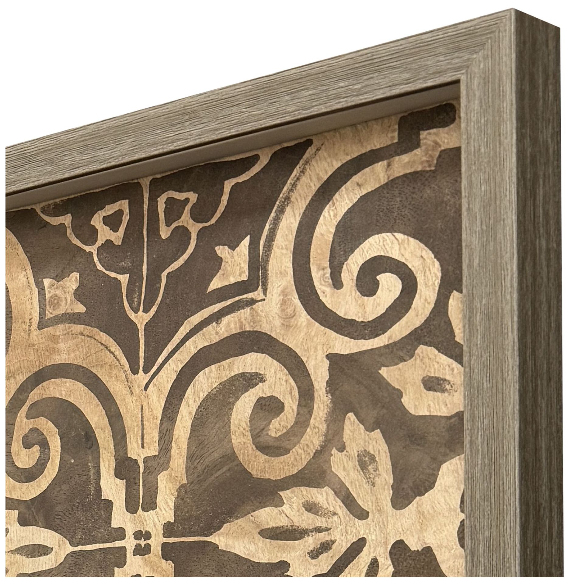 Image 3 Wood Inlay II 18"W x 18"H Framed Art Set of 3 more views