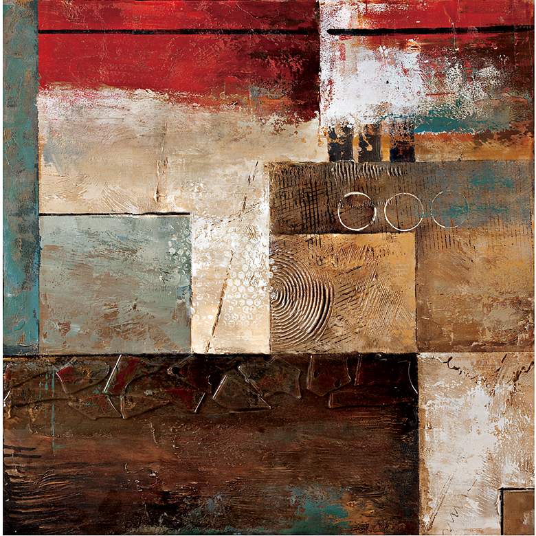 Image 1 Wood Pieces I 31 inch Square Canvas Wall Art