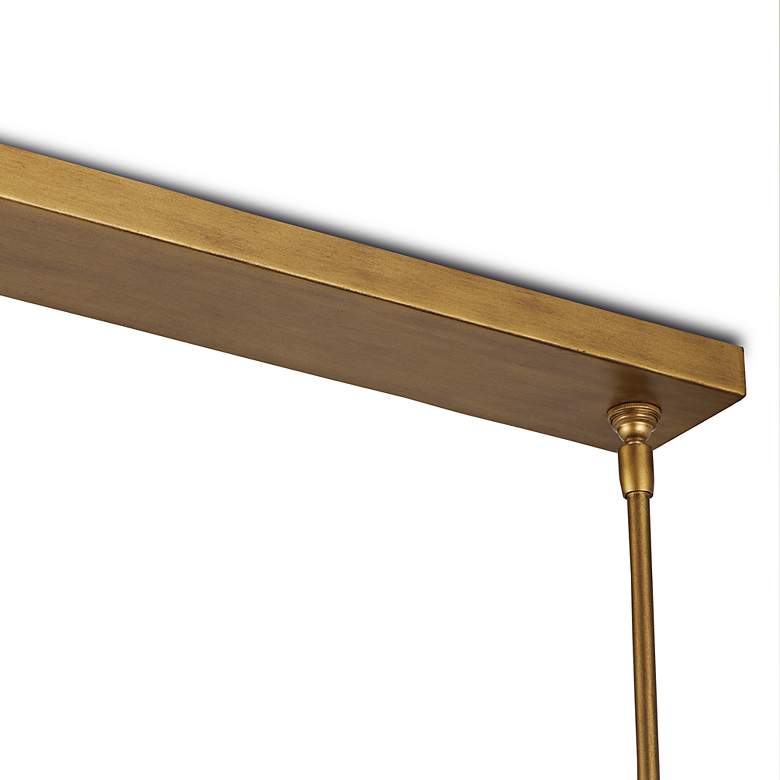 Image 6 Woodbine 42"W Brass and Chestnut 5-Light Island Chandelier more views