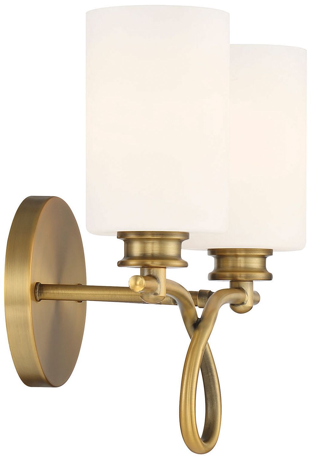 Image 6 Woodbury 2-Light Bathroom Vanity Light in Warm Brass more views