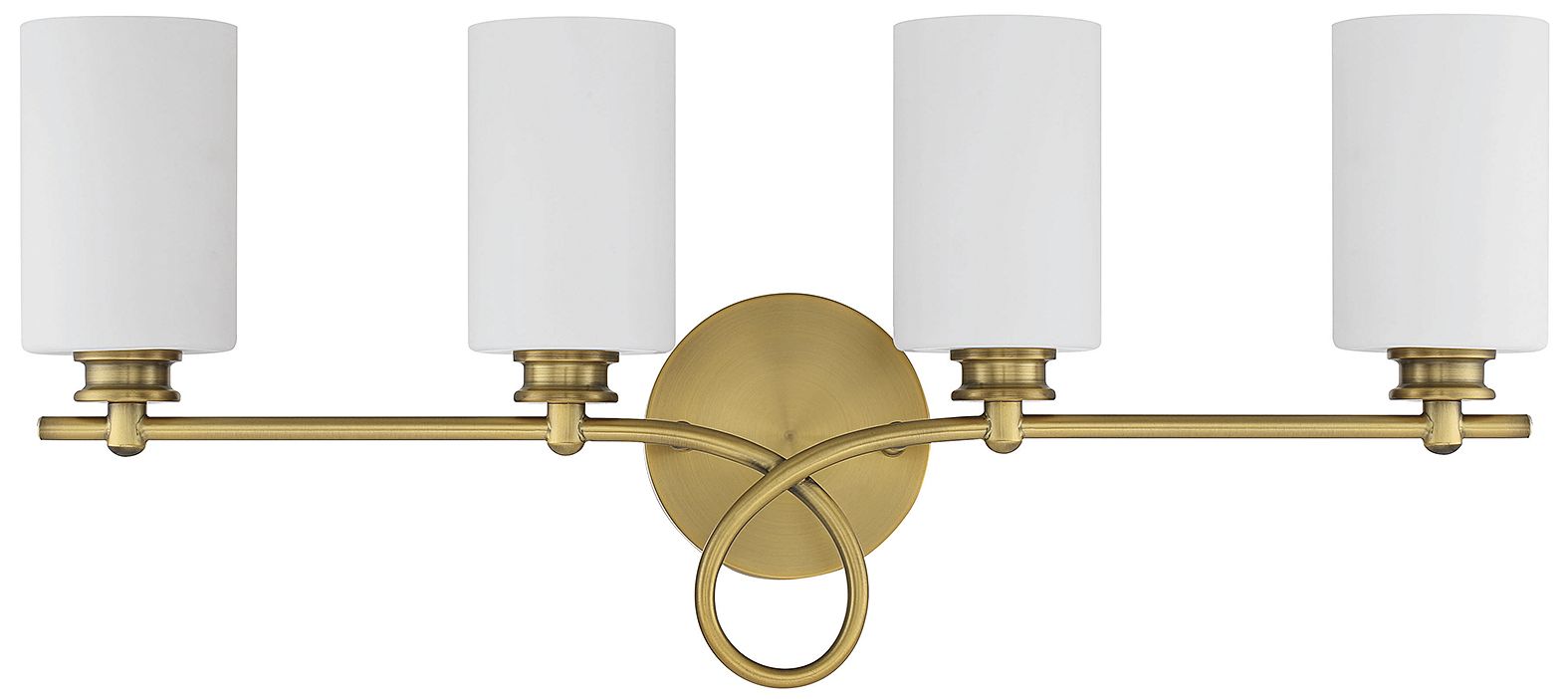 Image 6 Woodbury 4-Light Bathroom Vanity Light in Warm Brass more views