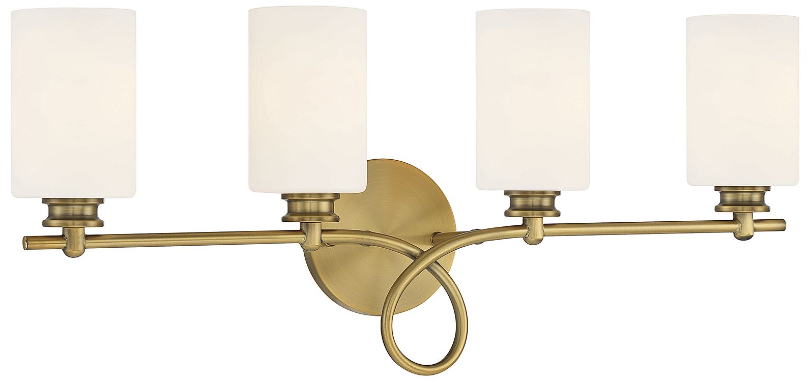 Image 7 Woodbury 4-Light Bathroom Vanity Light in Warm Brass more views