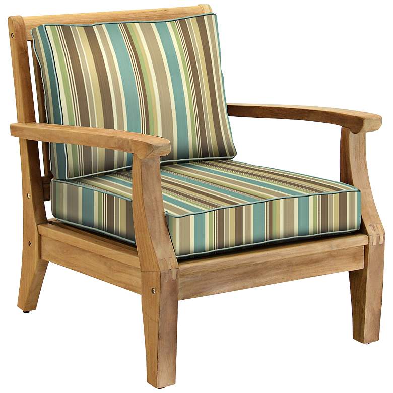 Image 1 Woodbury Sea Glass Spa Teak Wood Outdoor Club Chair