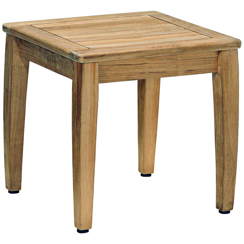 Image 1 Woodbury Square Natural Teak Wood End Table