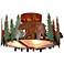 Woodcrest Collection Bear and Trees 17" Wide Ceiling Light