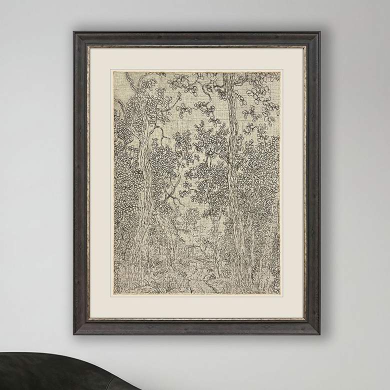 Image 1 Wooded Landscape 41"W x 51"H Framed Art