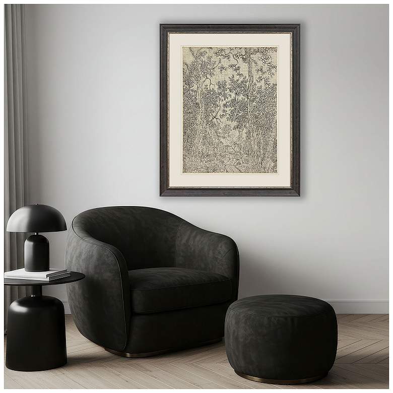 Image 5 Wooded Landscape 41"W x 51"H Framed Art more views