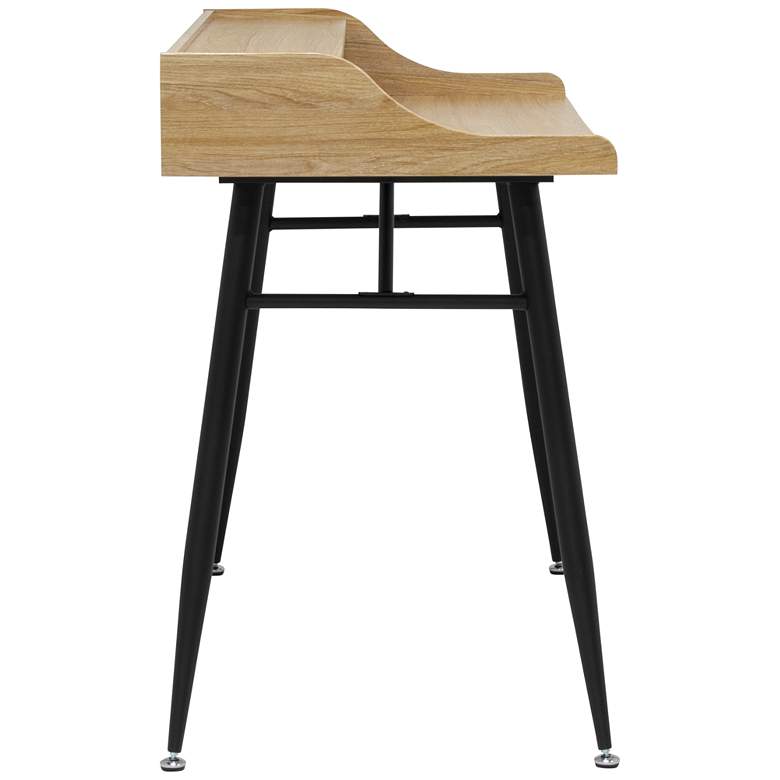 Image 5 Woodford 41 1/4" Wide Graphite and Ashwood Writing Desk more views