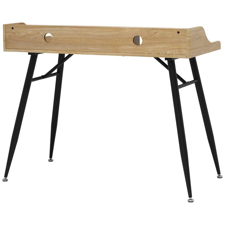 Image 6 Woodford 41 1/4" Wide Graphite and Ashwood Writing Desk more views