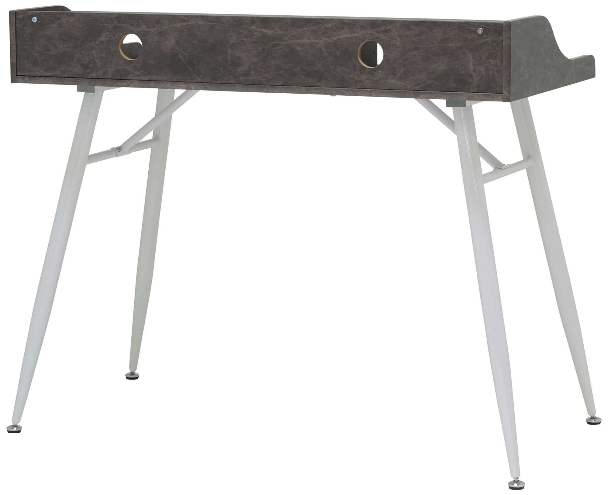 Woodford 41 1/4" Wide White and Cement Writing Desk in scene