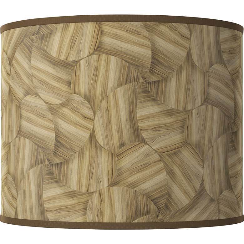 Image 1 Woodland Giclee Rustic Modern Round Drum Lamp Shade 14x14x11 (Spider)
