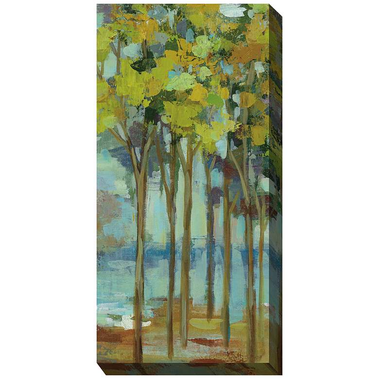 Image 2 Woodland Grove No1 48"H Rectangular Outdoor Canvas Wall Art
