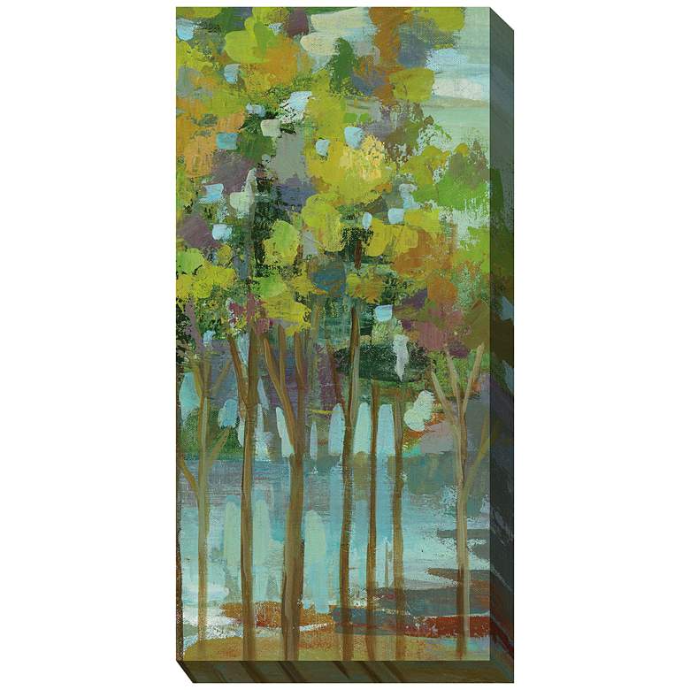 Image 2 Woodland Grove No2 48"H Rectangular Outdoor Canvas Wall Art