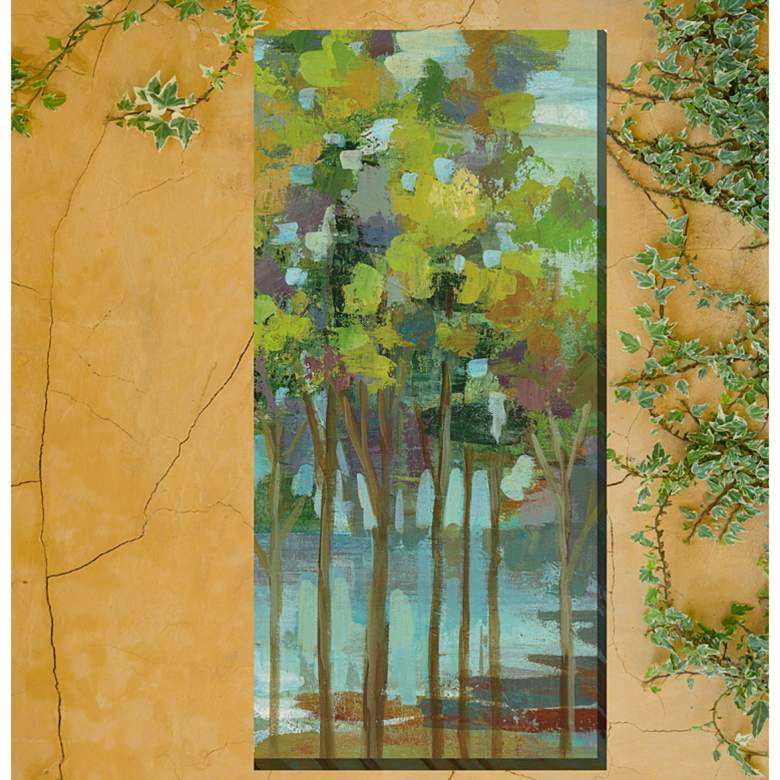 Image 1 Woodland Grove No2 48"H Rectangular Outdoor Canvas Wall Art