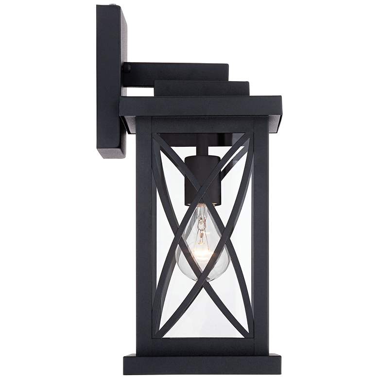 Image 5 Woodland Park 15" Black Dusk to Dawn Outdoor Porch Light Set of 2 more views