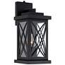 Woodland Park 15" High Black Finish Dusk to Dawn Outdoor Porch Light in scene