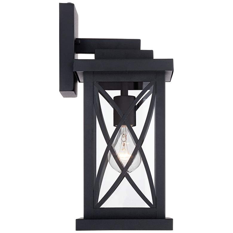 Image 6 Woodland Park 15" High Black Finish Dusk to Dawn Outdoor Porch Light more views