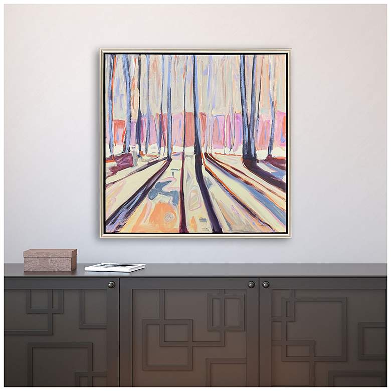 Image 4 Woodland Reflections 40"W x 40"H Modern Canvas more views