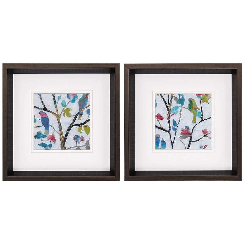 Image 1 Woodland Story 11"W x 11"H Framed Art Set of 2