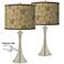 Woodland Trish Brushed Nickel Touch Table Lamps Set of 2