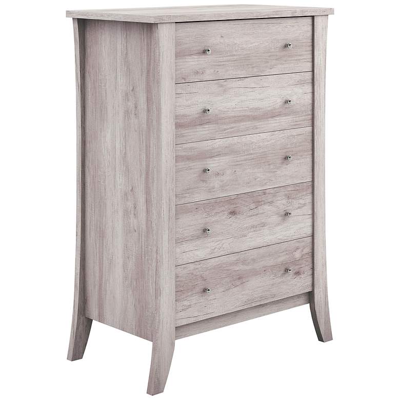 Image 2 Woodrin 31 3/4" Wide Coastal White 5-Drawer Accent Chest