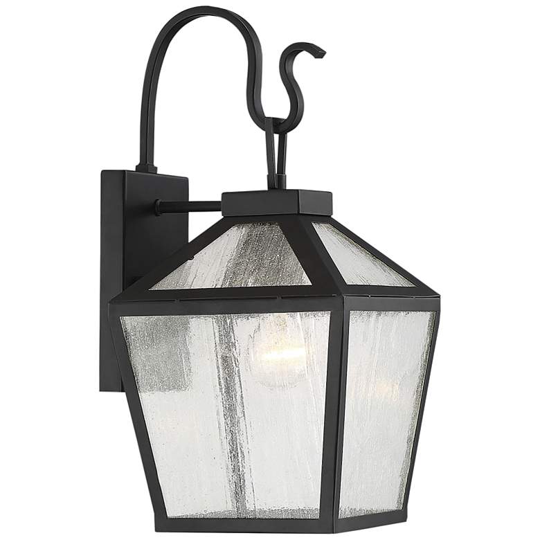 Image 1 Woodstock 1-Light Outdoor Wall Lantern in Black