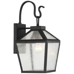 Woodstock 1-Light Outdoor Wall Lantern in Black