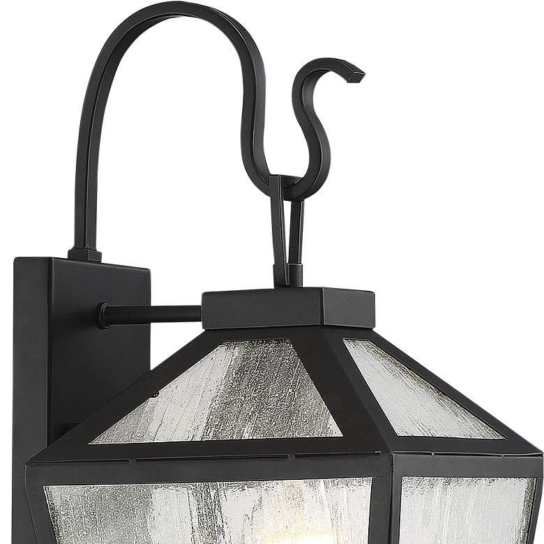 Image 2 Woodstock 1-Light Outdoor Wall Lantern in Black more views