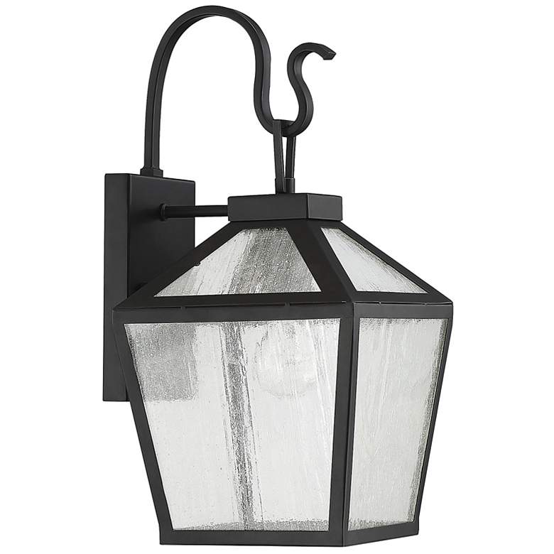 Image 3 Woodstock 1-Light Outdoor Wall Lantern in Black more views
