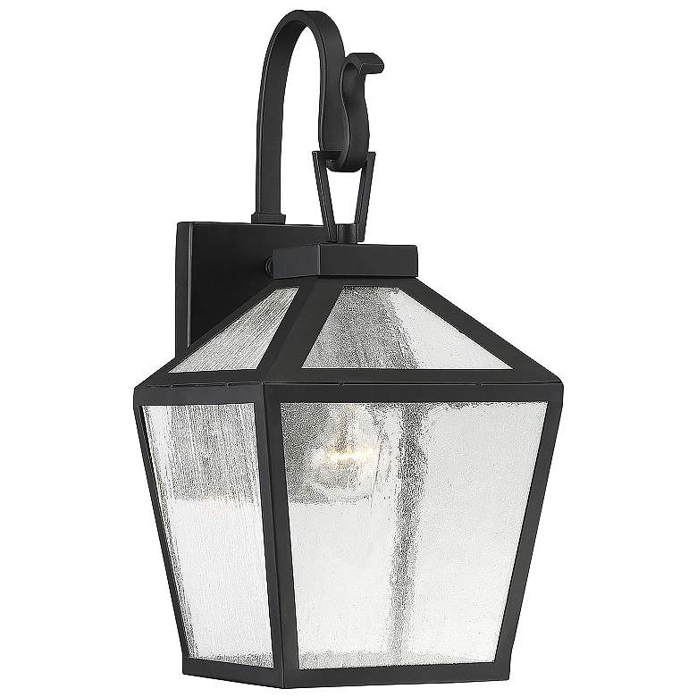 Image 4 Woodstock 1-Light Outdoor Wall Lantern in Black more views