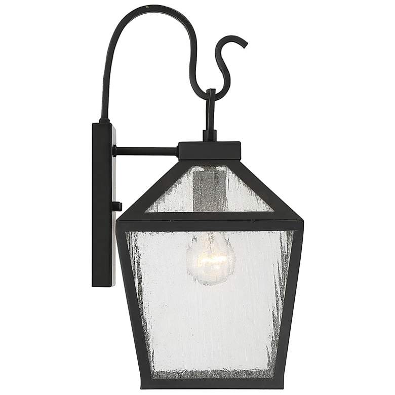 Image 5 Woodstock 1-Light Outdoor Wall Lantern in Black more views