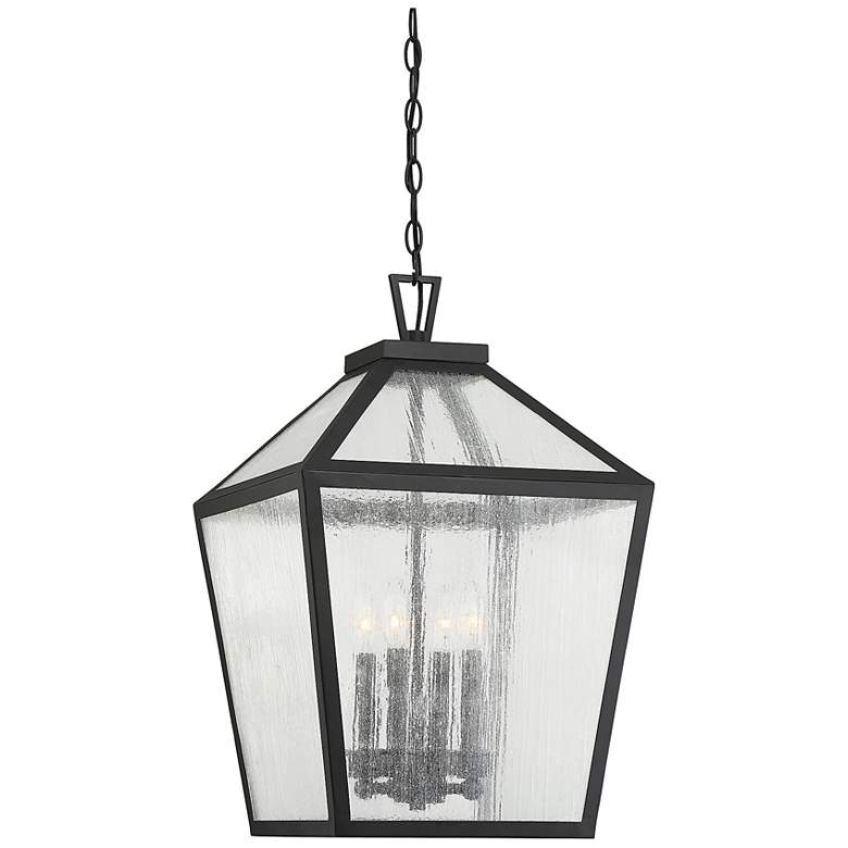 Image 2 Woodstock 23 1/2" High Black 4-Light Outdoor Wall Light