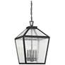 2_Woodstock 23 1/2" High Black 4-Light Outdoor Wall Light