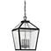 Woodstock 23 1/2" High Black 4-Light Outdoor Wall Light