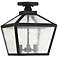 Woodstock 3-Light Outdoor Ceiling Light in Black